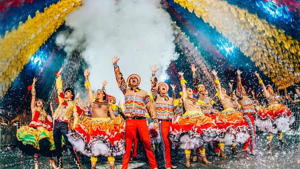 Festa Junina apresentada em uma Expotur Brasil